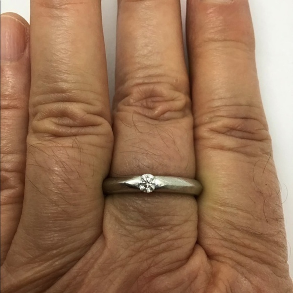 Vintage Platinum 0.20ctw Diamond wedding ring